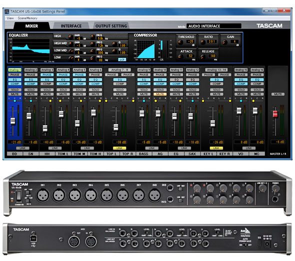 TASCAM Introduces US-16x08 Multichannel Audio Interface - ProSoundWeb